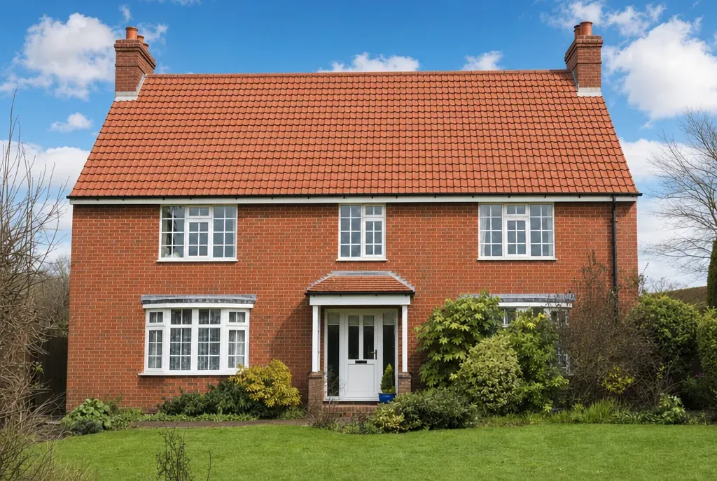 The same roof cleaned in spring — moss removed and treated